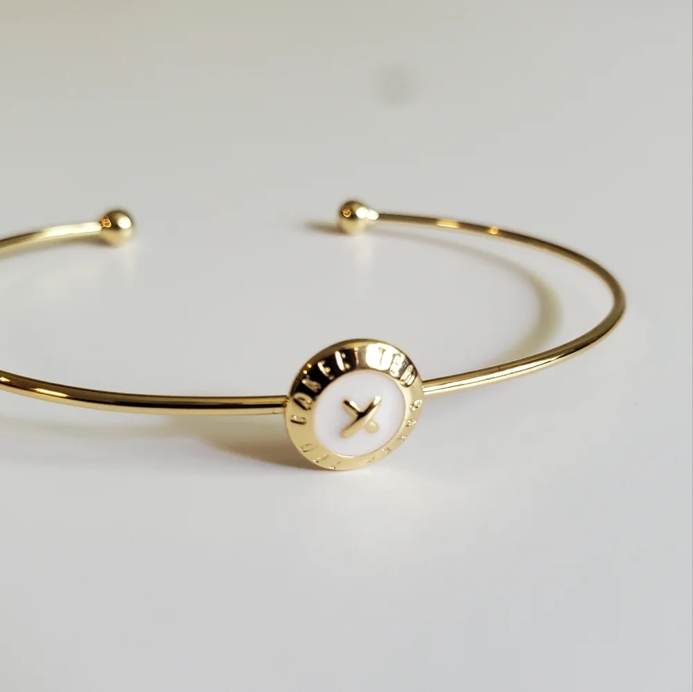 Ted Baker Elvas Gold WHITE Mini Button Cuff